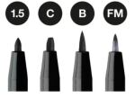 Faber-Castell Pitt Artist Pen Tuschestift, 4er Etui, schwarz