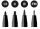 Faber-Castell Pitt Artist Pen Tuschestift, 4er Etui, schwarz