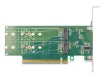 DeLOCK PCI Express 4.0 x16 Karte zu 4 x intern NVMe M.2 Key M 110 mm - Bifurcation - Low Profile Formfaktor