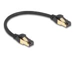 DeLOCK RJ45 Netzwerkkabel Cat.6A Stecker zu Stecker S/FTP schwarz 30 cm mit Cat.7 Rohkabel Industrie und Outdoor tauglich