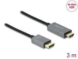 DELOCK Aktives DisplayPort 1.4 > HDMI Kabel 4K 60Hz (HDR) 3m