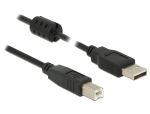 DeLOCK 5m, USB 2.0-A/USB 2.0-B USB Kabel USB A USB B 0,48...