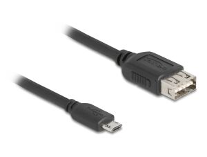 DeLOCK 81518 USB Kabel USB 2.0 1 m Micro-USB B USB A 0,48 Gbit/s Schwarz