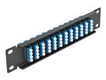 DELOCK 10" LWL Patchpanel 12 Port LC Quad blau 1 HE...