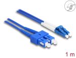 DELOCK LWL Kabel mit Metallarmierung LC Duplex Singlemode 1m
