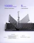 Inateck KB06101_STEEL GRAY Tastatur Haus RF Wireless + Bluetooth QWERTZ Englisch Schwarz