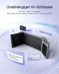 Inateck KB06101_STEEL GRAY Tastatur Haus RF Wireless + Bluetooth QWERTZ Englisch Schwarz
