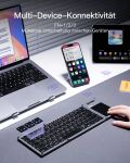 Inateck KB06101_STEEL GRAY Tastatur Haus RF Wireless + Bluetooth QWERTZ Englisch Schwarz