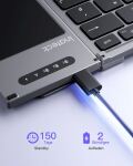 Inateck KB06101_STEEL GRAY Tastatur Haus RF Wireless + Bluetooth QWERTZ Englisch Schwarz