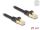 DeLOCK RJ45 Netzwerkkabel mit Geflechtmantel Cat.6A S/FTP Stecker zu Stecker 0,25 m schwarz