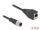 DeLOCK M12 Kabel D-kodiert 4 Pin Stecker zu RJ45 Buchse PVC 0,5 m