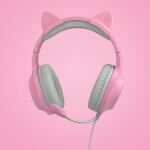 Blade Gaming Tanooki Kopfhörer Kabelgebunden Kopfband Grau, Pink