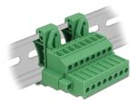DELOCK Terminalblock Set f. Hutschiene 8Pin m. Schraubverr.