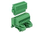 DELOCK Terminalblock Set f. Hutschiene 8Pin m. Schraubverr.