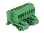 DELOCK Terminalblock Set f. Hutschiene 8Pin m. Schraubverr.
