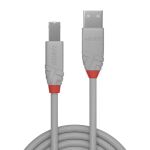 Lindy 36684 USB Kabel USB 2.0 3 m USB A USB B 0,48 Gbit/s Grau