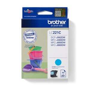 Brother LC221C Druckerpatrone 1 Stück(e) Original Cyan