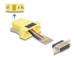 DELOCK Adapter D-Sub15-> D-Sub15Bu/Bu Montagesatz gelb