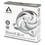 ARCTIC BioniX P120 (Grau/Weiß) – 120 mm PWM PST Gaming Lüfter optimiert für statischen Druck