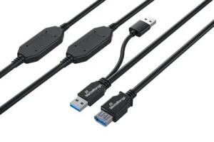 MediaRange MRCS244 USB Kabel USB 3.2 Gen 1 (3.1 Gen 1) 15 m 2 x USB A USB A 5 Gbit/s Schwarz
