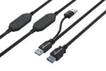 MediaRange MRCS244 USB Kabel USB 3.2 Gen 1 (3.1 Gen 1) 15 m 2 x USB A USB A 5 Gbit/s Schwarz