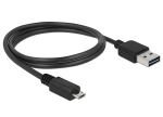 DeLOCK EASY-USB 2.0-A - USB 2.0 micro-B, 1m USB Kabel USB A Micro-USB B 0,48 Gbit/s Schwarz