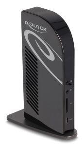 DeLOCK USB Type-C Triple Display Dockingstation mit DisplayLink® 4K / USB Hub / LAN / SD / Audio / PD 96 W