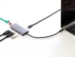 DELOCK HUB USB 3.2Gen1 4Port 3xTyp-A 1xTyp-C Bu Giga LAN PD