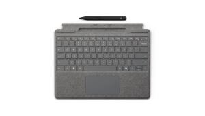 Microsoft Surface Pro Keyboard with Slim Pen for Business AZERTY Französisch Microsoft Cover port Platin
