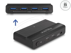 DELOCK USB 5 Gbps Switch 4 x Gerät und 2 x Host