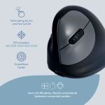R-Go Tools Ergonomische Maus R-Go HE Break mit Pausensoftware, groß (Handlänge ≥ 185mm), für Linkshänder, bluetooth, schwarz