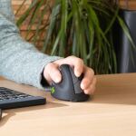 R-Go Tools Ergonomische Maus R-Go HE Break mit Pausensoftware, groß (Handlänge ≥ 185mm), für Linkshänder, bluetooth, schwarz