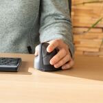 R-Go Tools Ergonomische Maus R-Go HE Break mit Pausensoftware, groß (Handlänge ≥ 185mm), für Linkshänder, bluetooth, schwarz