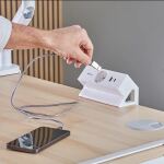 Fellowes 100137173 Verlängerungskabel 2 m 1 AC-Ausgänge Drinnen Weiß