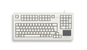 CHERRY TouchBoard G80-11900 Kabelgebundene Tastatur mit Touchpad, Hell Grau, USB (QWERTZ - DE)