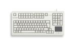 CHERRY TouchBoard G80-11900 Kabelgebundene Tastatur mit Touchpad, Hell Grau, USB (QWERTZ - DE)