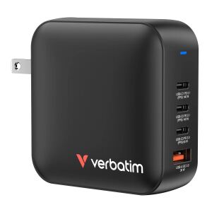 Verbatim Mini GaN Charger 165W Universal Schwarz AC Schnellladung Drinnen