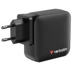Verbatim Mini GaN Charger 165W Universal Schwarz AC Schnellladung Drinnen