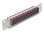 DeLOCK 10″ LWL Patchpanel 12 Port SC Duplex violett 1 HE grau