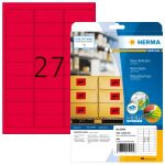 HERMA Neonetiketten A4 63.5x29.6 mm neon-rot Papier matt...