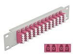 DeLOCK 10″ LWL Patchpanel 12 Port LC Quad violett 1...