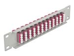 DeLOCK 10″ LWL Patchpanel 12 Port LC Quad violett 1...