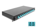 DELOCK 19" LWL Spleißbox 12x LC DX OM3 1HE...