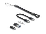 DeLOCK USB 5 Gbps Kartenleser mit SD und Micro SD Slot und Aufbewahrungsfächern für Speicherkarten