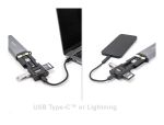 DeLOCK USB 5 Gbps Kartenleser mit SD und Micro SD Slot und Aufbewahrungsfächern für Speicherkarten