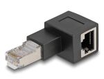 DeLOCK RJ45 Stecker zu RJ45 Buchse Adapter Cat.6A 90° nach links gewinkelt
