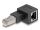 DeLOCK RJ45 Stecker zu RJ45 Buchse Adapter Cat.6A 90° nach links gewinkelt