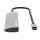 Manhattan 190442 laptop-dockingstation & portreplikator Kabelgebunden USB 3.2 Gen 1 (3.1 Gen 1) Type-C Grau