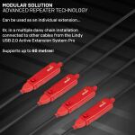 Lindy 42780 USB Kabel USB 2.0 8 m USB A Schwarz