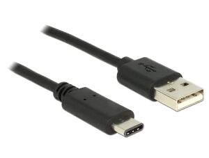 DeLOCK 83600 USB Kabel USB 2.0 1 m USB C USB A 0,48 Gbit/s Schwarz